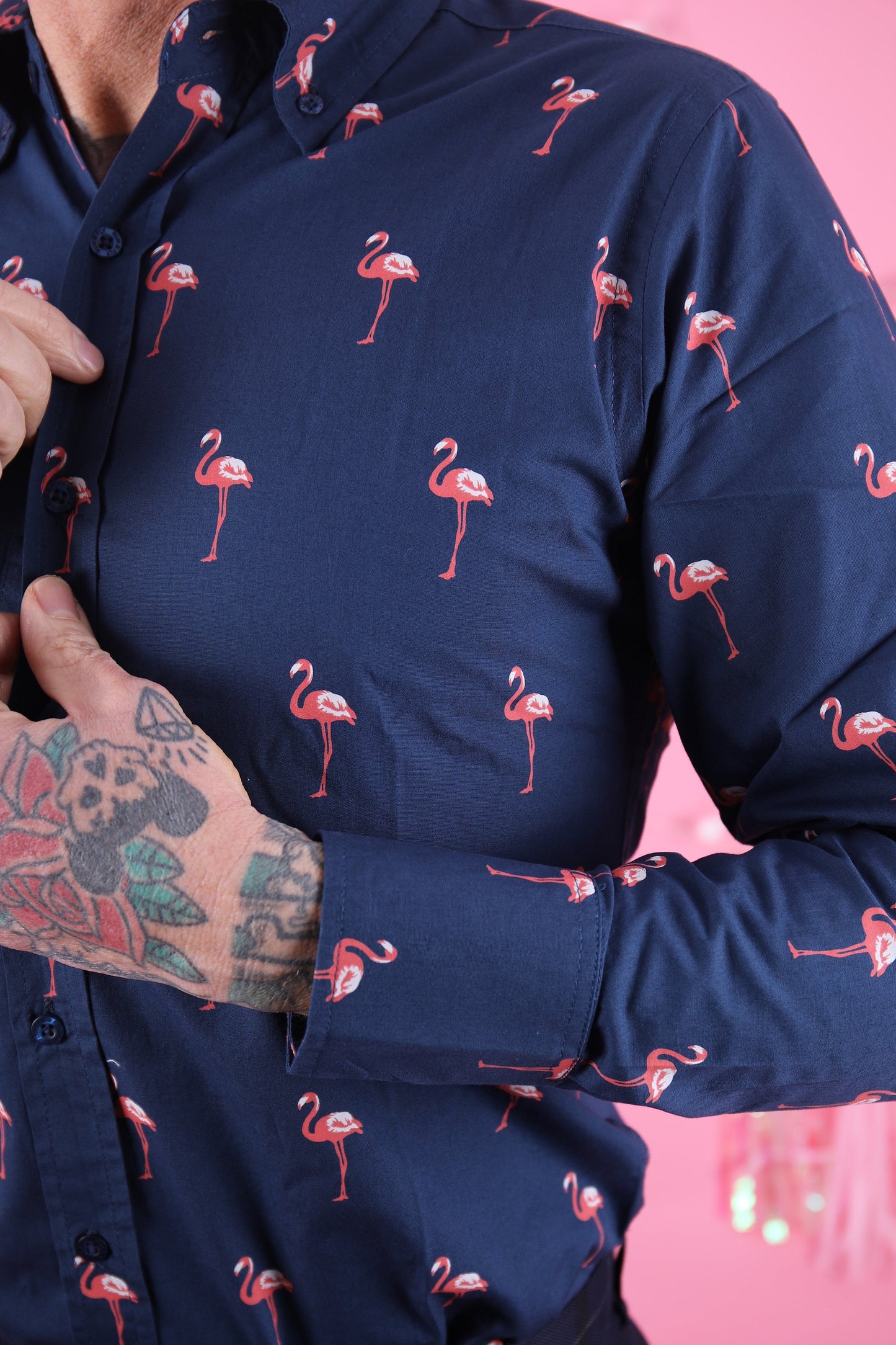 Flamingo Print Long Sleeve Shirt