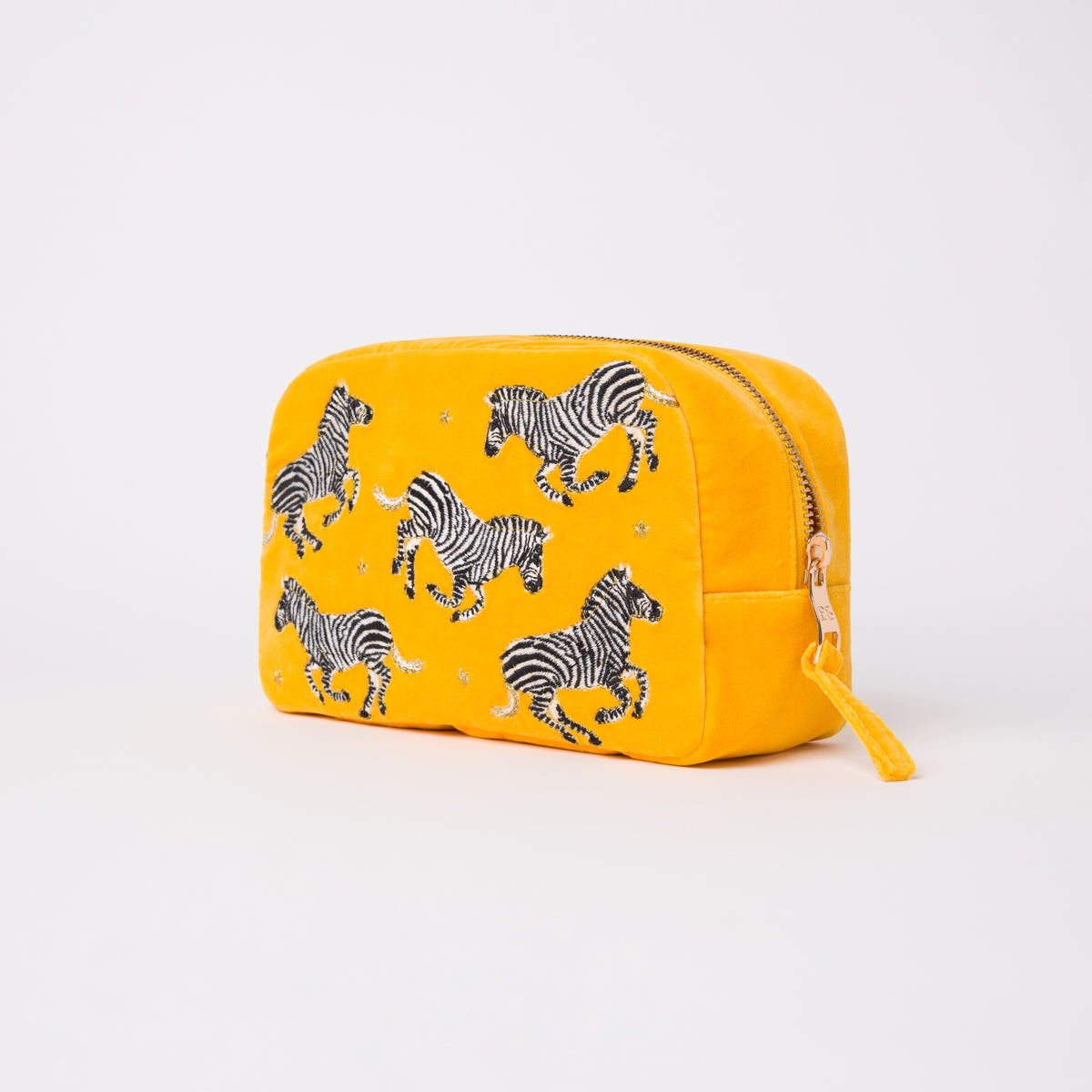 Zebra Yellow Cosmetic Bag